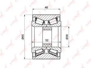 Подшипник ступицы SUBARU Forester (97-) задней LYNX WB1120, 28016-FC001