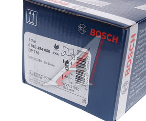 Колодки тормозные MERCEDES 190 (W201) (82-93) передние (4шт.) BOSCH 0986494058, 14208120