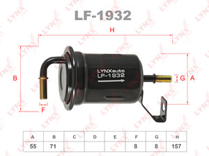 Фильтр топливный TOYOTA Land Cruiser Prado LYNX LF1932, LF-1932, 23300-31100