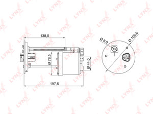 Фильтр топливный TOYOTA Camry (06-11) LYNX LF982M, FC-258S, 77024-33060