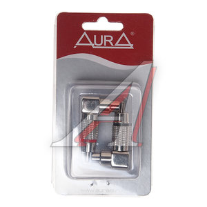 Переходник RCA-RCA угловой 2шт. AURA RCA-P621