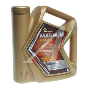 Масло моторное MAGNUM Maxtec 10W40 SL/CF п/синт.4л РОСНЕФТЬ 40814742, ROSNEFT SAE10W40