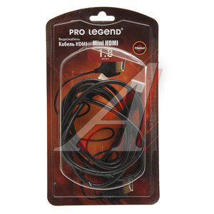 Кабель miniHDMI 1.8м PRO LEGEND PL1128, PRO LEGEND PL1128