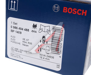 Колодки тормозные AUDI A6,A7 (11-) задние (4шт.) BOSCH 0986494488, 4G0698451/4G0698451A