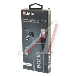 Кабель iPhone (5-)-USB 2.0 1м титан Solid OLMIO OLM-039048