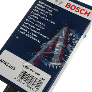 Ремень приводной поликлиновой 6PK1153 BOSCH 1987947944, 6PK1153