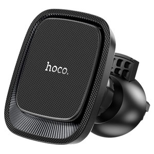 Держатель телефона на дефлектор магнитный черный HOCO CA115 black metal gray, 00446