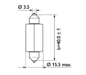 Лампа 24V C18W SV8.5-8 PHILIPS 13807CP, P-13807