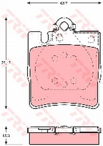 Колодки тормозные MERCEDES E (W210) задние (4шт.) TRW GDB1334, A0024205220