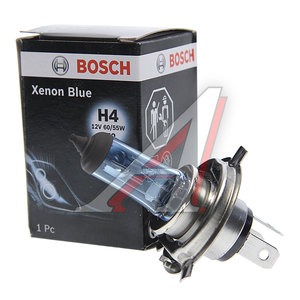 Лампа 12V H4 60/55W P43t-38 Xenon Blue BOSCH 1987302045, АКГ12-60+55(Н4)