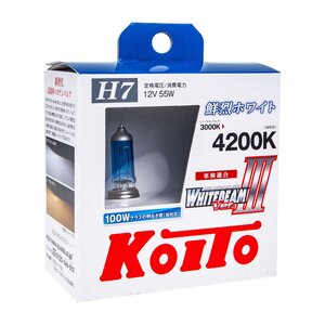 Лампа 12V H7 55W PX26d +100% бокс (2шт.) Whitebeam KOITO P0755W, KO-P0755W, АКГ 12-55 (Н7)