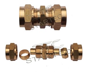 Соединитель трубки ПВХ,полиамид d=10х1.0мм прямой разборный латунь STARTEC INF.11.CUC10
