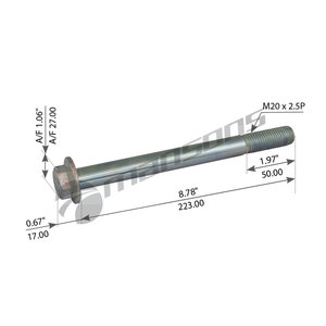 Болт VOLVO FH рессоры (M20x2.5x223) MANSONS MFMF20223C10925, 21620168