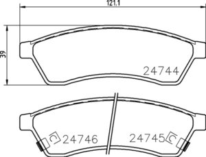 Колодки тормозные CHEVROLET Epica (05-),Evanda (02-),Magnus (99-) задние (4шт.) MINTEX MDB3020, GDB4172, 96475028