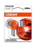 Лампа 12V PY21W BAU15s желтая блистер (2шт.) OSRAM