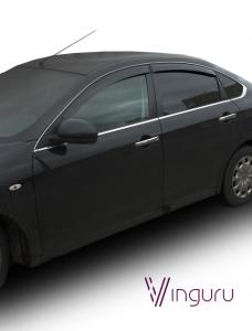 Дефлектор двери NISSAN Almera 2012- /сед, поликарбонат, 4шт. VINGURU