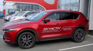 Дефлектор двери Mazda CX5, 17-, оргстекло, 4шт. SIM