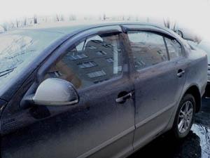 Дефлектор двери SKODA OCTAVIA 2004-2013 Hb, оргстекло, 4шт. SIM