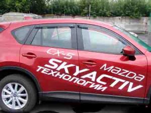 Дефлектор двери MAZDA CX5 2012-2017, оргстекло, 4шт. SIM