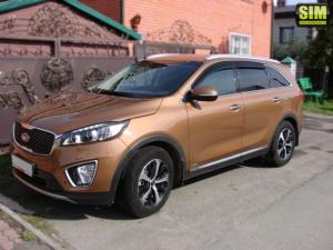 Дефлектор двери KIA Sorento Prime 2015-, оргстекло, 4шт. SIM